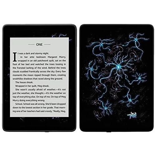  MightySkins Skin Compatible with Amazon Kindle Paperwhite 2018 (Waterproof Model) - Neuron Galaxy | Protective, Durable, and Unique Vinyl Decal wrap Cover | Easy to Apply, Remove|