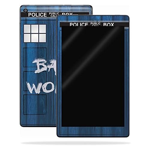  MightySkins Skin Compatible with Amazon Kindle Fire HD 8 (2017) - Time Lord Box | Protective, Durable, and Unique Vinyl Decal wrap Cover | Easy to Apply, Remove, and Change Styles