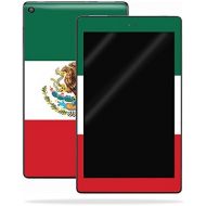 MightySkins Skin Compatible with Amazon Kindle Fire HD 8 (2017) - Mexican Flag | Protective, Durable, and Unique Vinyl Decal wrap Cover | Easy to Apply, Remove, and Change Styles |
