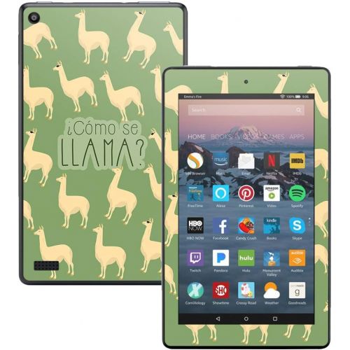  MightySkins Skin Compatible with Amazon Kindle Fire 7 (2017) - Llama | Protective, Durable, and Unique Vinyl Decal wrap Cover | Easy to Apply, Remove, and Change Styles | Made in T