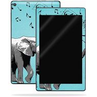 MightySkins Skin Compatible with Amazon Kindle Fire HD 8 (2017) - Musical Elephant | Protective, Durable, and Unique Vinyl Decal wrap Cover | Easy to Apply, Remove | Made in The US