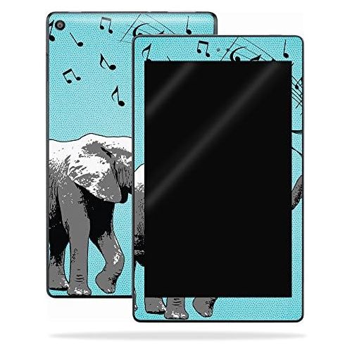  MightySkins Skin Compatible with Amazon Kindle Fire HD 8 (2017) - Musical Elephant | Protective, Durable, and Unique Vinyl Decal wrap Cover | Easy to Apply, Remove | Made in The US