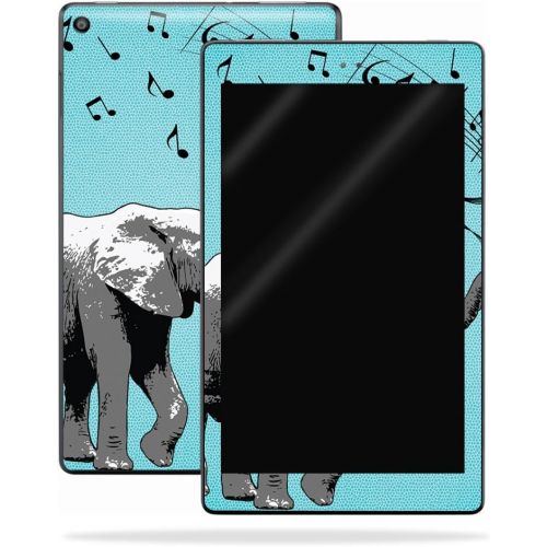  MightySkins Skin Compatible with Amazon Kindle Fire HD 8 (2017) - Musical Elephant | Protective, Durable, and Unique Vinyl Decal wrap Cover | Easy to Apply, Remove | Made in The US