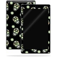 MightySkins Skin Compatible with Amazon Kindle Fire HD 8 (2017) - Nighttime Skulls | Protective, Durable, and Unique Vinyl Decal wrap Cover | Easy to Apply, Remove | Made in The US
