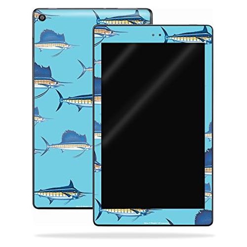  MightySkins Skin Compatible with Amazon Kindle Fire HD 10 (2017) - Billfish Stripes | Protective, Durable, and Unique Vinyl Decal wrap Cover | Easy to Apply, Remove | Made in The U