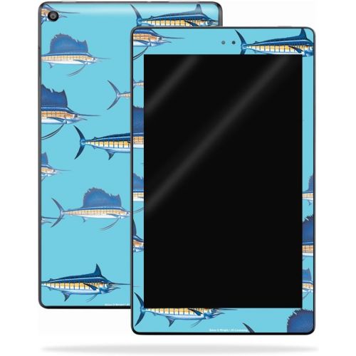  MightySkins Skin Compatible with Amazon Kindle Fire HD 10 (2017) - Billfish Stripes | Protective, Durable, and Unique Vinyl Decal wrap Cover | Easy to Apply, Remove | Made in The U