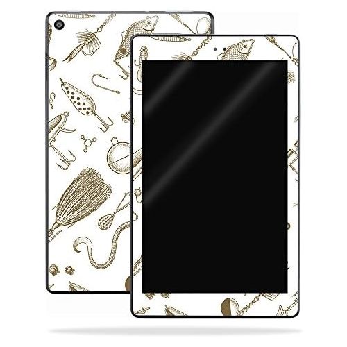  MightySkins Skin Compatible with Amazon Kindle Fire HD 10 (2017) - Retro Lures | Protective, Durable, and Unique Vinyl Decal wrap Cover | Easy to Apply, Remove, and Change Styles |