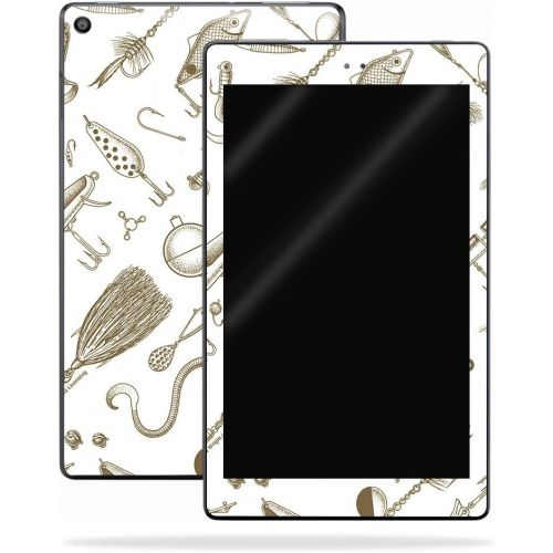  MightySkins Skin Compatible with Amazon Kindle Fire HD 10 (2017) - Retro Lures | Protective, Durable, and Unique Vinyl Decal wrap Cover | Easy to Apply, Remove, and Change Styles |