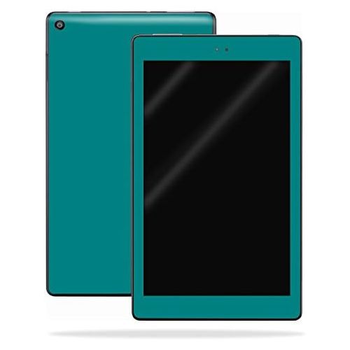  MightySkins Skin Compatible with Amazon Kindle Fire HD 8 (2017) - Solid Teal | Protective, Durable, and Unique Vinyl Decal wrap Cover | Easy to Apply, Remove, and Change Styles | M