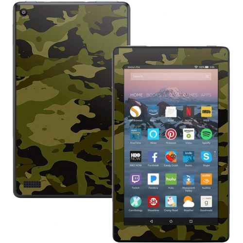  MightySkins Skin Compatible with Amazon Kindle Fire 7 (2017) - Green Camouflage | Protective, Durable, and Unique Vinyl Decal wrap Cover | Easy to Apply, Remove, and Change Styles