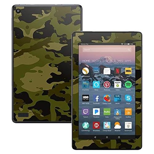  MightySkins Skin Compatible with Amazon Kindle Fire 7 (2017) - Green Camouflage | Protective, Durable, and Unique Vinyl Decal wrap Cover | Easy to Apply, Remove, and Change Styles