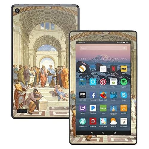  MightySkins Skin Compatible with Amazon Kindle Fire 7 (2017) - School of Athens | Protective, Durable, and Unique Vinyl Decal wrap Cover | Easy to Apply, Remove, and Change Styles