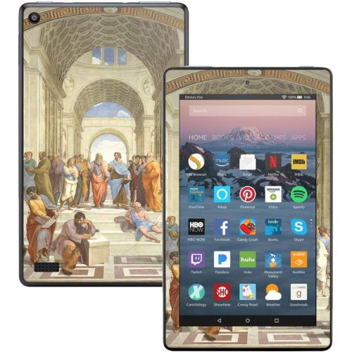  MightySkins Skin Compatible with Amazon Kindle Fire 7 (2017) - School of Athens | Protective, Durable, and Unique Vinyl Decal wrap Cover | Easy to Apply, Remove, and Change Styles