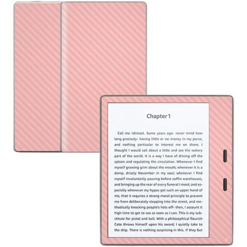  MightySkins Carbon Fiber Skin for Amazon Kindle Oasis 7 (9th Gen) - Blush | Protective, Durable Textured Carbon Fiber Finish | Easy to Apply, Remove, and Change Styles | Made in Th