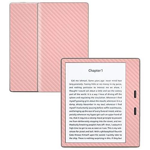  MightySkins Carbon Fiber Skin for Amazon Kindle Oasis 7 (9th Gen) - Blush | Protective, Durable Textured Carbon Fiber Finish | Easy to Apply, Remove, and Change Styles | Made in Th