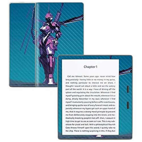  MightySkins Carbon Fiber Skin for Amazon Kindle Oasis 7 (9th Gen) - Angelic | Protective, Durable Textured Carbon Fiber Finish | Easy to Apply, Remove, and Change Styles | Made in