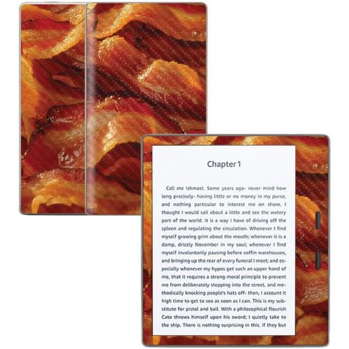  MightySkins Carbon Fiber Skin for Amazon Kindle Oasis 7 (9th Gen) - Bacon | Protective, Durable Textured Carbon Fiber Finish | Easy to Apply, Remove, and Change Styles | Made in Th