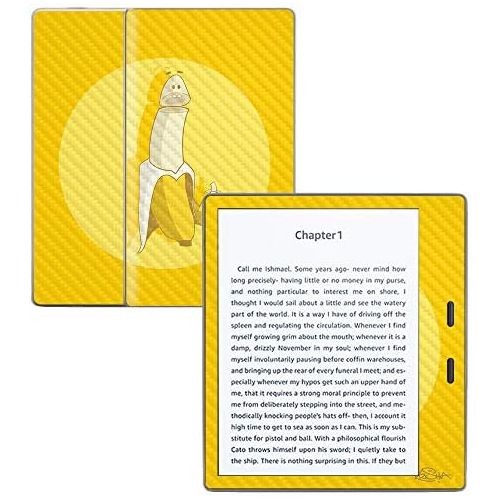  MightySkins Carbon Fiber Skin for Amazon Kindle Oasis 7 (9th Gen) - Banana Inception | Protective, Durable Textured Carbon Fiber Finish | Easy to Apply, Remove, and Change Styles |