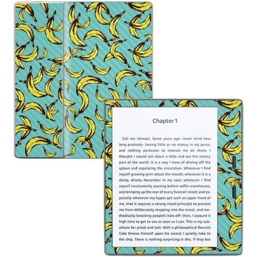  MightySkins Carbon Fiber Skin for Amazon Kindle Oasis 7 (9th Gen) - Bananas | Protective, Durable Textured Carbon Fiber Finish | Easy to Apply, Remove, and Change Styles | Made in