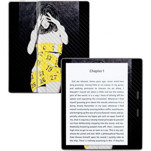  MightySkins Carbon Fiber Skin for Amazon Kindle Oasis 7 (9th Gen) - Body Image | Protective, Durable Textured Carbon Fiber Finish | Easy to Apply, Remove, and Change Styles | Made