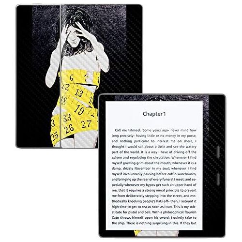  MightySkins Carbon Fiber Skin for Amazon Kindle Oasis 7 (9th Gen) - Body Image | Protective, Durable Textured Carbon Fiber Finish | Easy to Apply, Remove, and Change Styles | Made