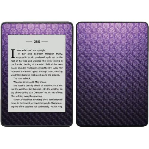  MightySkins Carbon Fiber Skin for Amazon Kindle Paperwhite 2018 (Waterproof Model) - Antique Purple | Protective, Durable Textured Carbon Fiber Finish | Easy to Apply, Remove| Made