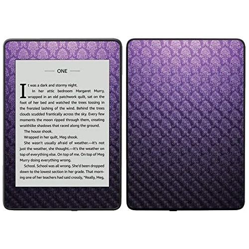  MightySkins Carbon Fiber Skin for Amazon Kindle Paperwhite 2018 (Waterproof Model) - Antique Purple | Protective, Durable Textured Carbon Fiber Finish | Easy to Apply, Remove| Made