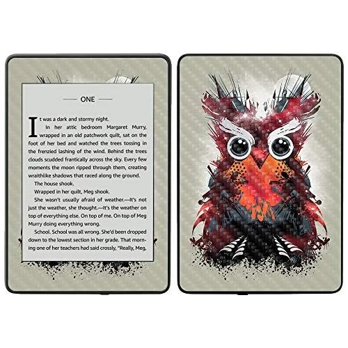  MightySkins Carbon Fiber Skin for Amazon Kindle Paperwhite 2018 (Waterproof Model) - Owl Universe | Protective, Durable Textured Carbon Fiber Finish | Easy to Apply, Remove| Made i