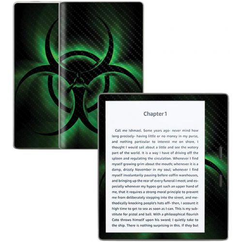  MightySkins Carbon Fiber Skin for Amazon Kindle Oasis 7 (9th Gen) - Bio Glare | Protective, Durable Textured Carbon Fiber Finish | Easy to Apply, Remove, and Change Styles | Made i