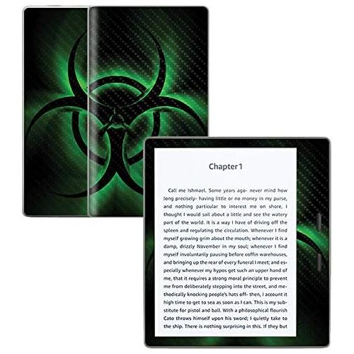  MightySkins Carbon Fiber Skin for Amazon Kindle Oasis 7 (9th Gen) - Bio Glare | Protective, Durable Textured Carbon Fiber Finish | Easy to Apply, Remove, and Change Styles | Made i