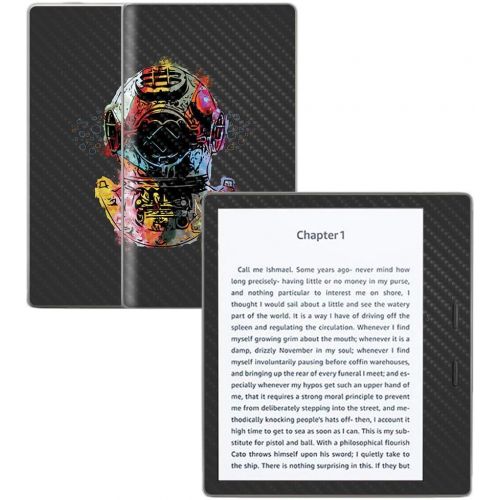  MightySkins Carbon Fiber Skin for Amazon Kindle Oasis 7 (9th Gen) - Dive Deep | Protective, Durable Textured Carbon Fiber Finish | Easy to Apply, Remove, and Change Styles | Made i