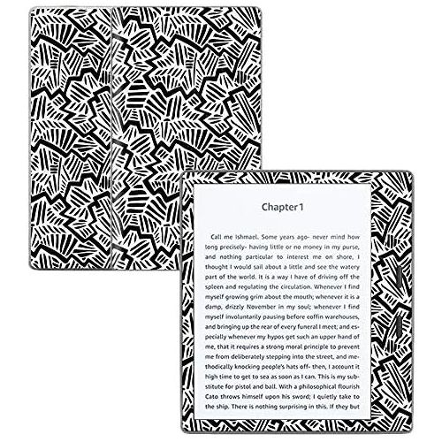  MightySkins Carbon Fiber Skin for Amazon Kindle Oasis 7 (9th Gen) - Abstract Black | Protective, Durable Textured Carbon Fiber Finish | Easy to Apply, Remove, and Change Styles | M