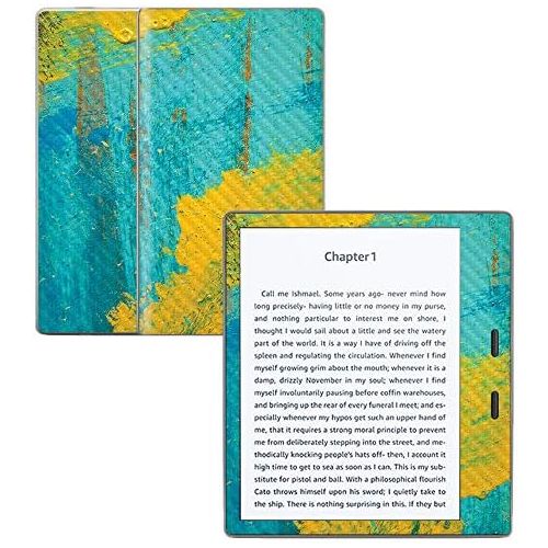  MightySkins Carbon Fiber Skin for Amazon Kindle Oasis 7 (9th Gen) - Acrylic Blue | Protective, Durable Textured Carbon Fiber Finish | Easy to Apply, Remove, and Change Styles | Mad