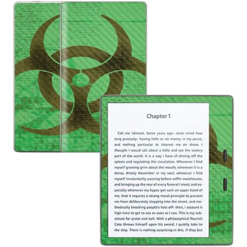  MightySkins Carbon Fiber Skin for Amazon Kindle Oasis 7 (9th Gen) - Biohazard | Protective, Durable Textured Carbon Fiber Finish | Easy to Apply, Remove, and Change Styles | Made i