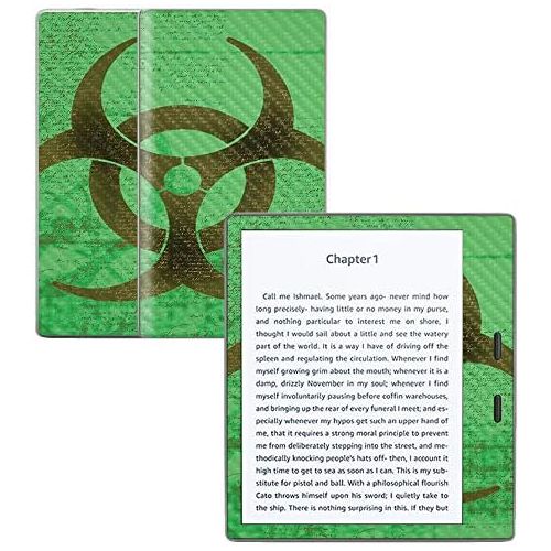  MightySkins Carbon Fiber Skin for Amazon Kindle Oasis 7 (9th Gen) - Biohazard | Protective, Durable Textured Carbon Fiber Finish | Easy to Apply, Remove, and Change Styles | Made i