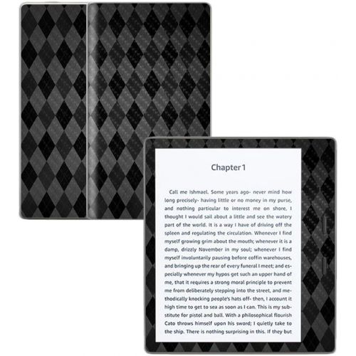  MightySkins Carbon Fiber Skin for Amazon Kindle Oasis 7 (9th Gen) - Black Argyle | Protective, Durable Textured Carbon Fiber Finish | Easy to Apply, Remove, and Change Styles | Mad