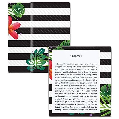  MightySkins Carbon Fiber Skin for Amazon Kindle Oasis 7 (9th Gen) - Tropical Stripes | Protective, Durable Textured Carbon Fiber Finish | Easy to Apply, Remove, and Change Styles |