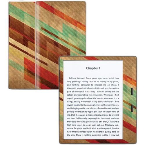  MightySkins Carbon Fiber Skin for Amazon Kindle Oasis 7 (9th Gen) - Abstract Wood | Protective, Durable Textured Carbon Fiber Finish | Easy to Apply, Remove, and Change Styles | Ma