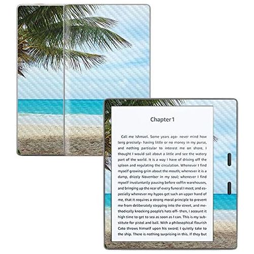  MightySkins Carbon Fiber Skin for Amazon Kindle Oasis 7 (9th Gen) - Beach Bum | Protective, Durable Textured Carbon Fiber Finish | Easy to Apply, Remove, and Change Styles | Made i