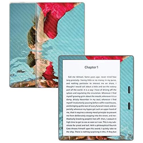  MightySkins Carbon Fiber Skin for Amazon Kindle Oasis 7 (9th Gen) - Deepsea Glamour | Protective, Durable Textured Carbon Fiber Finish | Easy to Apply, Remove, and Change Styles |