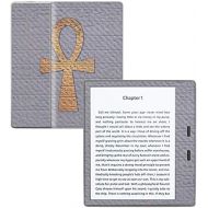 MightySkins Carbon Fiber Skin for Amazon Kindle Oasis 7 (9th Gen) - Ankh | Protective, Durable Textured Carbon Fiber Finish | Easy to Apply, Remove, and Change Styles | Made in The