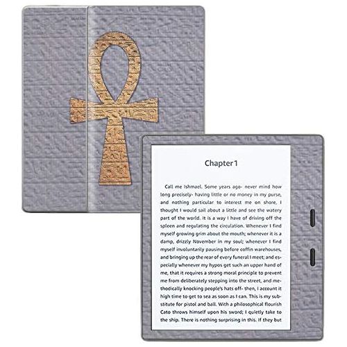  MightySkins Carbon Fiber Skin for Amazon Kindle Oasis 7 (9th Gen) - Ankh | Protective, Durable Textured Carbon Fiber Finish | Easy to Apply, Remove, and Change Styles | Made in The