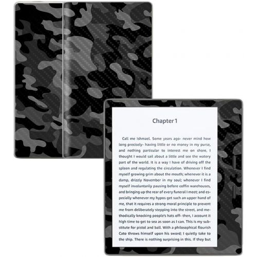  MightySkins Carbon Fiber Skin for Amazon Kindle Oasis 7 (9th Gen) - Black Camo | Protective, Durable Textured Carbon Fiber Finish | Easy to Apply, Remove, and Change Styles | Made