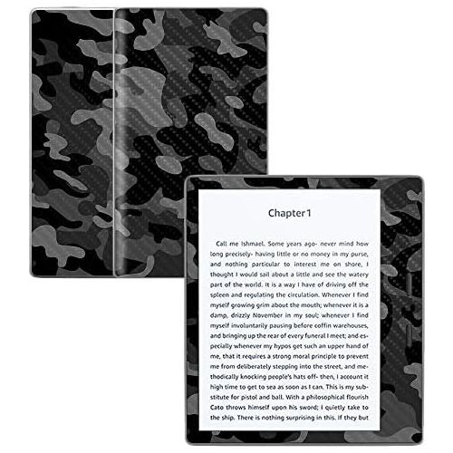  MightySkins Carbon Fiber Skin for Amazon Kindle Oasis 7 (9th Gen) - Black Camo | Protective, Durable Textured Carbon Fiber Finish | Easy to Apply, Remove, and Change Styles | Made