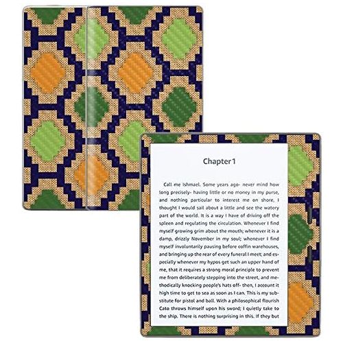  MightySkins Carbon Fiber Skin for Amazon Kindle Oasis 7 (9th Gen) - Aztec Tile | Protective, Durable Textured Carbon Fiber Finish | Easy to Apply, Remove, and Change Styles | Made