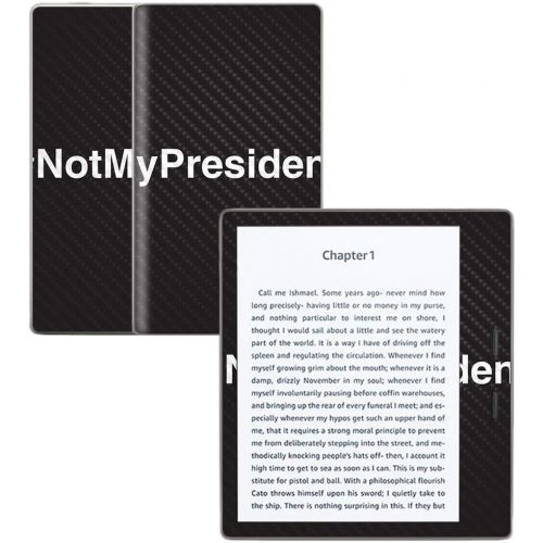  MightySkins Carbon Fiber Skin for Amazon Kindle Oasis 7 (9th Gen) - Not My President | Protective, Durable Textured Carbon Fiber Finish | Easy to Apply, Remove, and Change Styles |