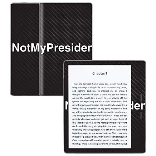  MightySkins Carbon Fiber Skin for Amazon Kindle Oasis 7 (9th Gen) - Not My President | Protective, Durable Textured Carbon Fiber Finish | Easy to Apply, Remove, and Change Styles |