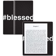 MightySkins Carbon Fiber Skin for Amazon Kindle Oasis 7 (9th Gen) - Blessed | Protective, Durable Textured Carbon Fiber Finish | Easy to Apply, Remove, and Change Styles | Made in