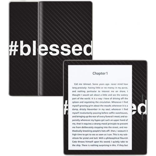  MightySkins Carbon Fiber Skin for Amazon Kindle Oasis 7 (9th Gen) - Blessed | Protective, Durable Textured Carbon Fiber Finish | Easy to Apply, Remove, and Change Styles | Made in