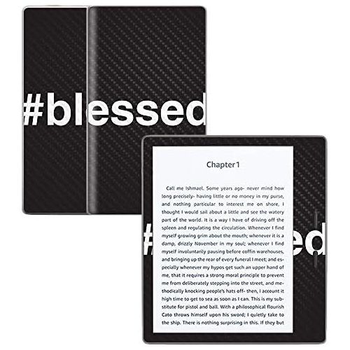  MightySkins Carbon Fiber Skin for Amazon Kindle Oasis 7 (9th Gen) - Blessed | Protective, Durable Textured Carbon Fiber Finish | Easy to Apply, Remove, and Change Styles | Made in